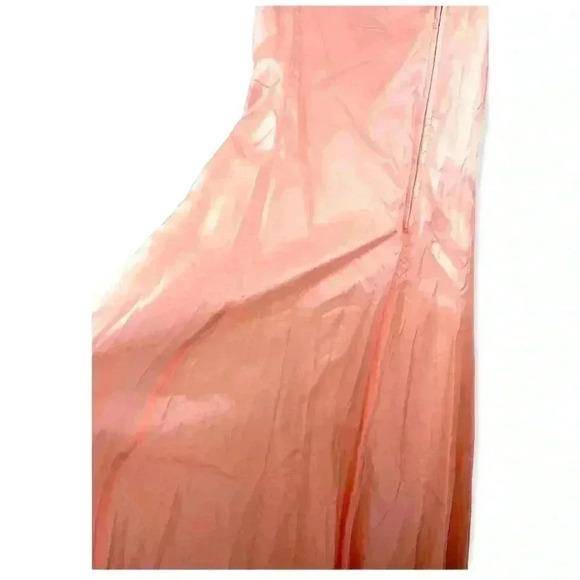 VTG Handmade Pink Shiny Sleeveless Elegant Long Dress READ Women's SMALL - Picture 7 of 16